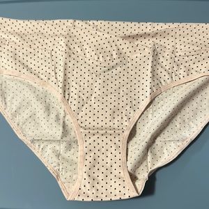 MOTHERHOOD MATERNITY POLKA DOT PANTY: PINK/BLACK: NEW WITH TAGS: SIZE L